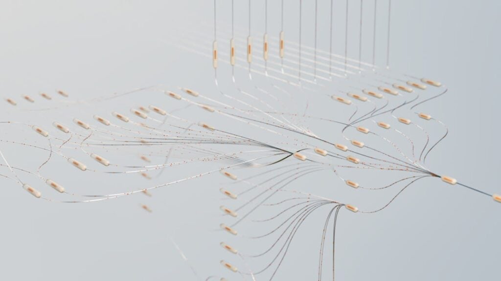 pexels photo 17483871 Elegant 3D visualization of neural networks showcasing abstract connections in a digital space.