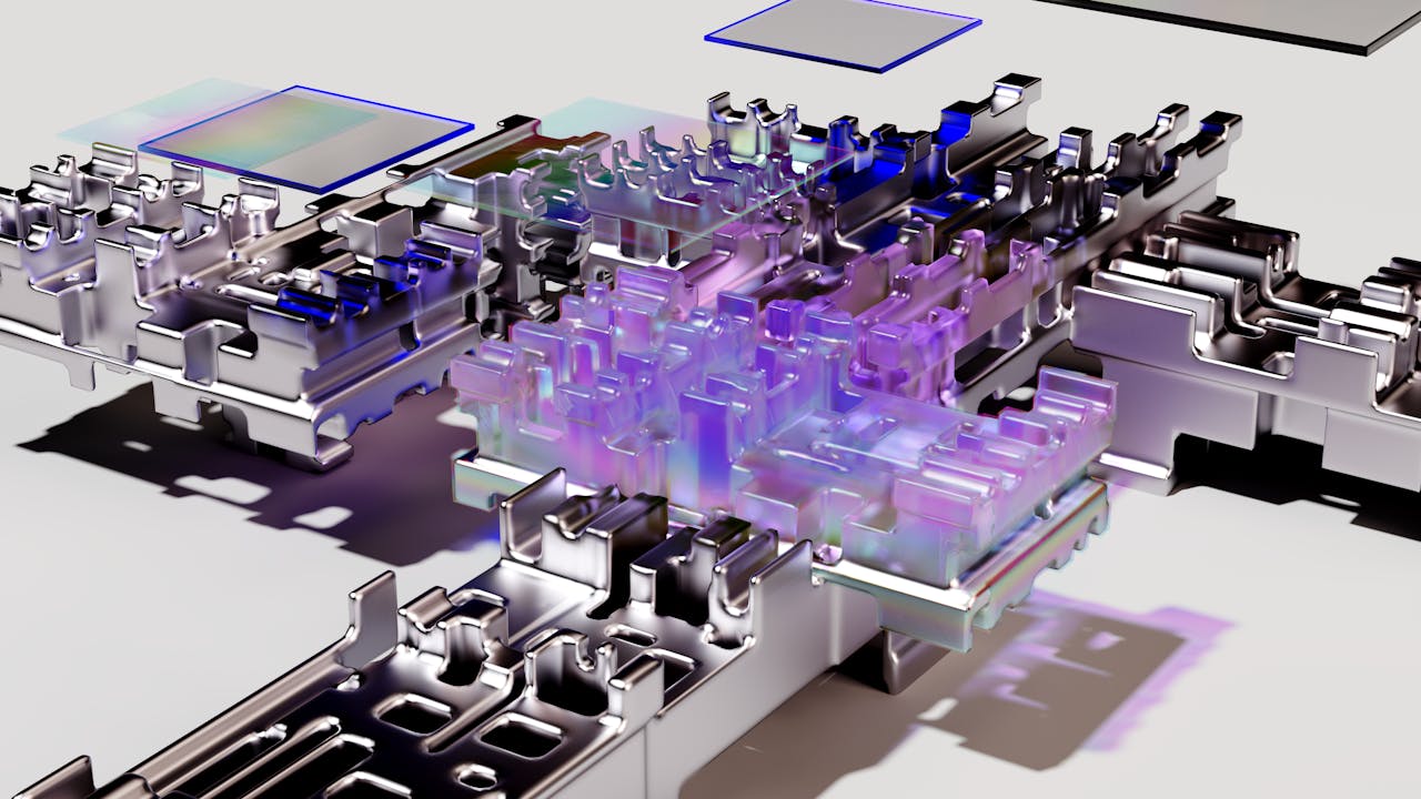 How to Measure Marketing ROI: A Simple Framework That Works A futuristic 3D render showcasing abstract tech design with vibrant colors.