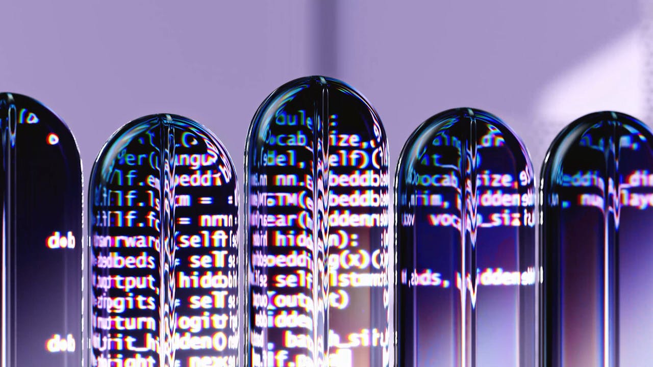 What Is Anonymous Website Visitor Identification? Colorful 3D render showcasing AI and programming with reflective abstract visuals.